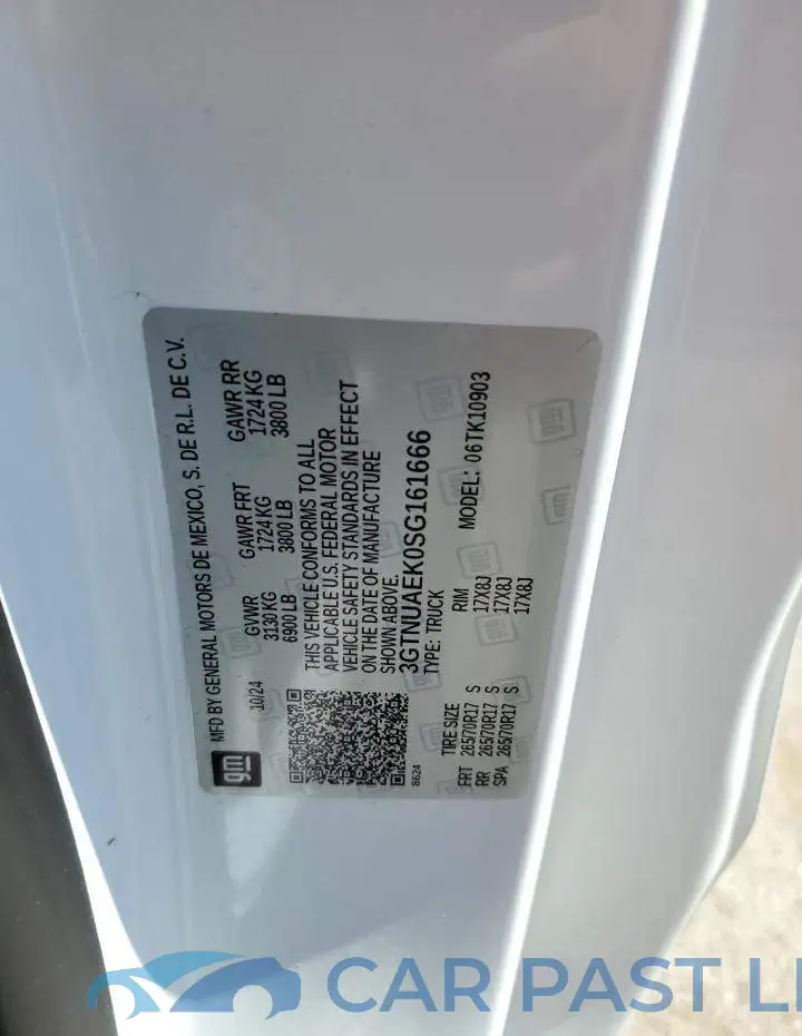 3GTNUAEK0SG161666# 12