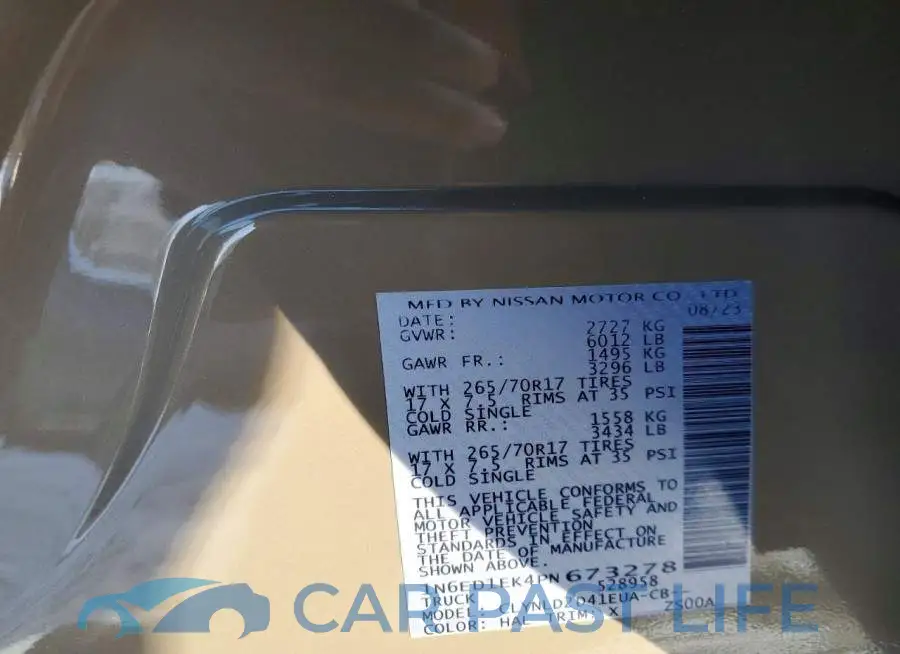 1N6ED1EK4PN673278# 12