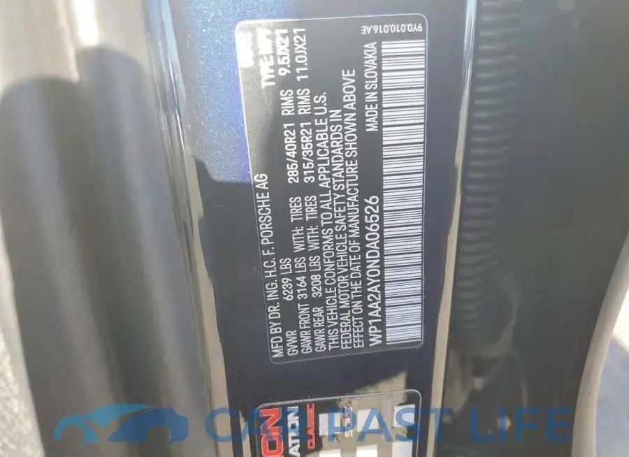 WP1AA2AY0NDA06526# 14