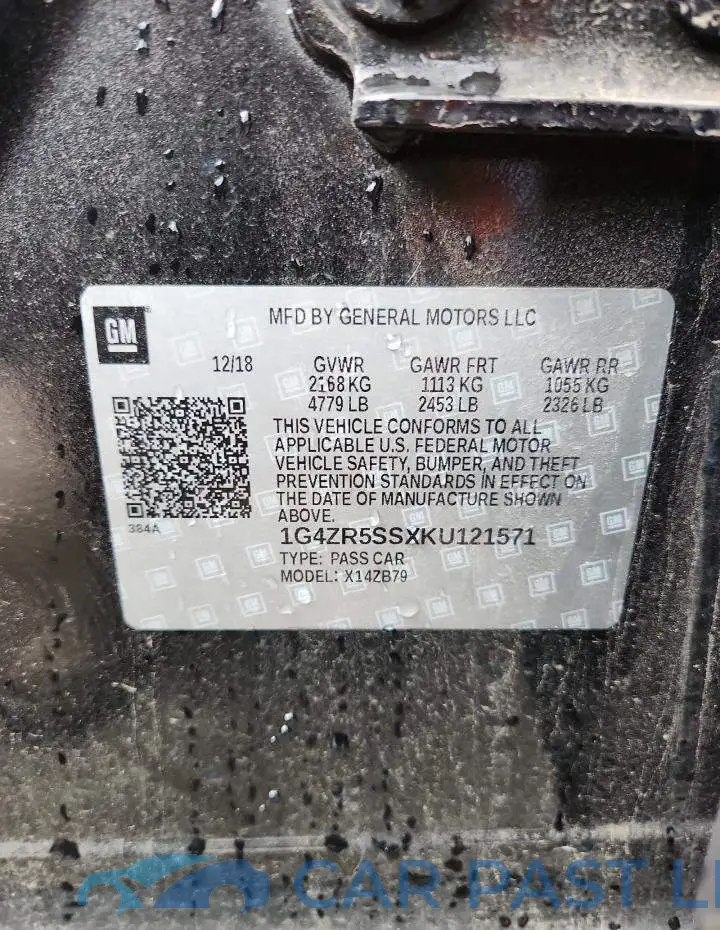 1G4ZR5SSXKU121571# 12