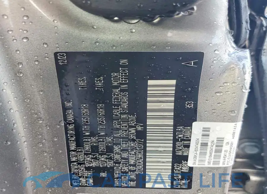 2T2ADCAZ9RC013772# 13