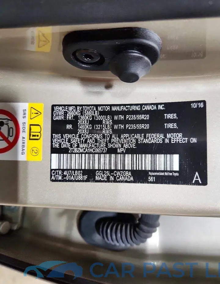 2T2BZMCA1HC065737# 14