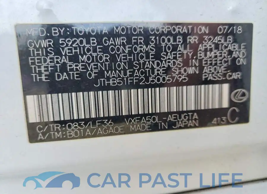 JTHB51FF2J5005795# 12