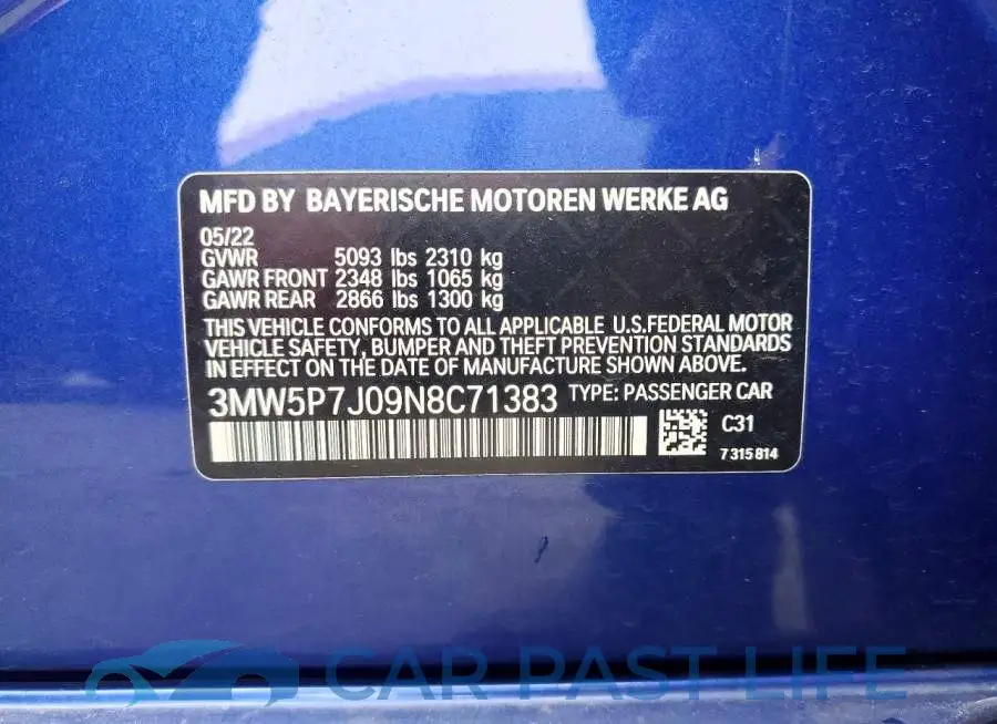 3MW5P7J09N8C71383# 12