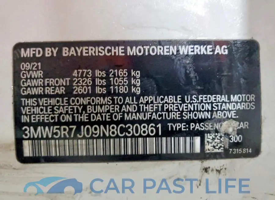 3MW5R7J09N8C30861# 13