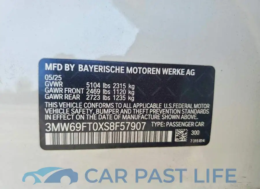 3MW69FT0XS8F57907# 12