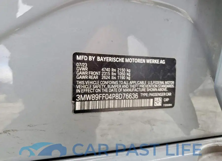 3MW89FF04P8D76636# 12