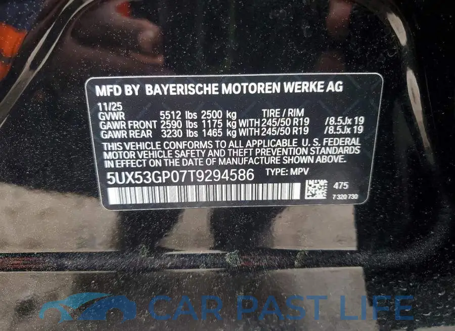 5UX53GP07T9294586# 13
