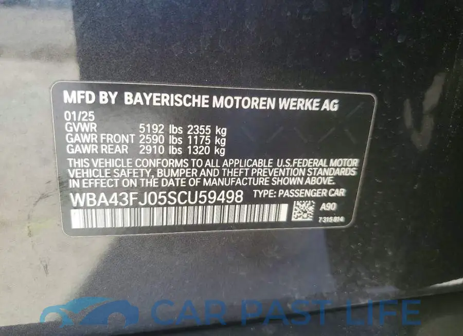 WBA43FJ05SCU59498# 12