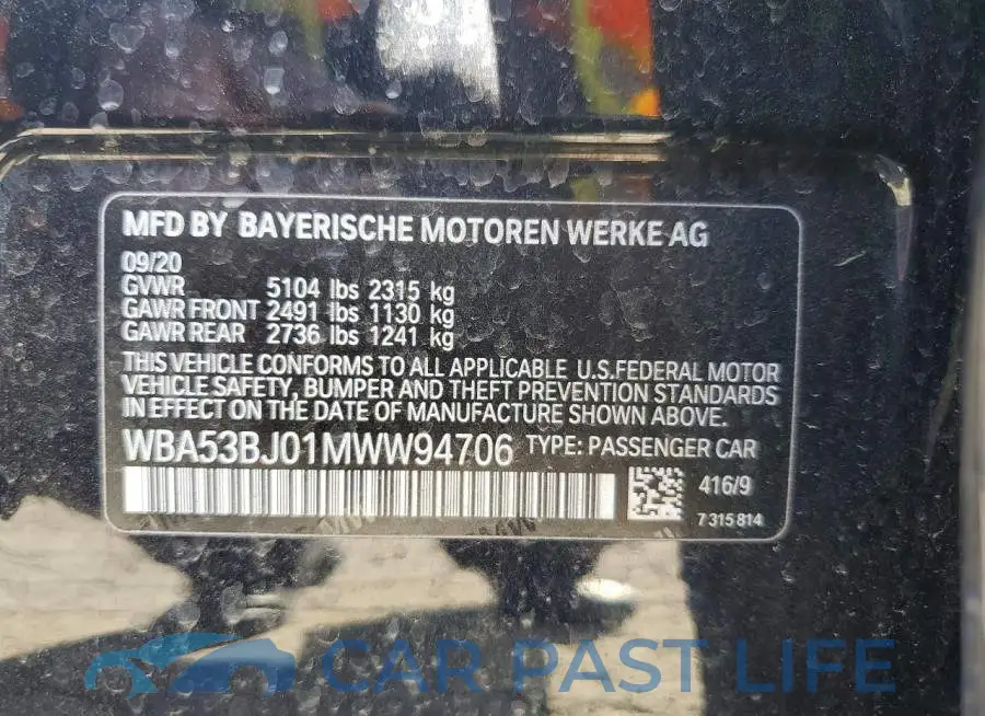 WBA53BJ01MWW94706# 12