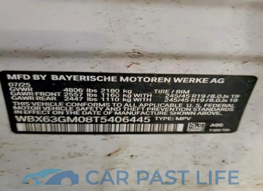 WBX63GM08T5406445# 13