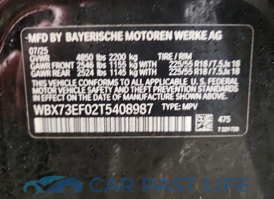 WBX73EF02T5408987# 13