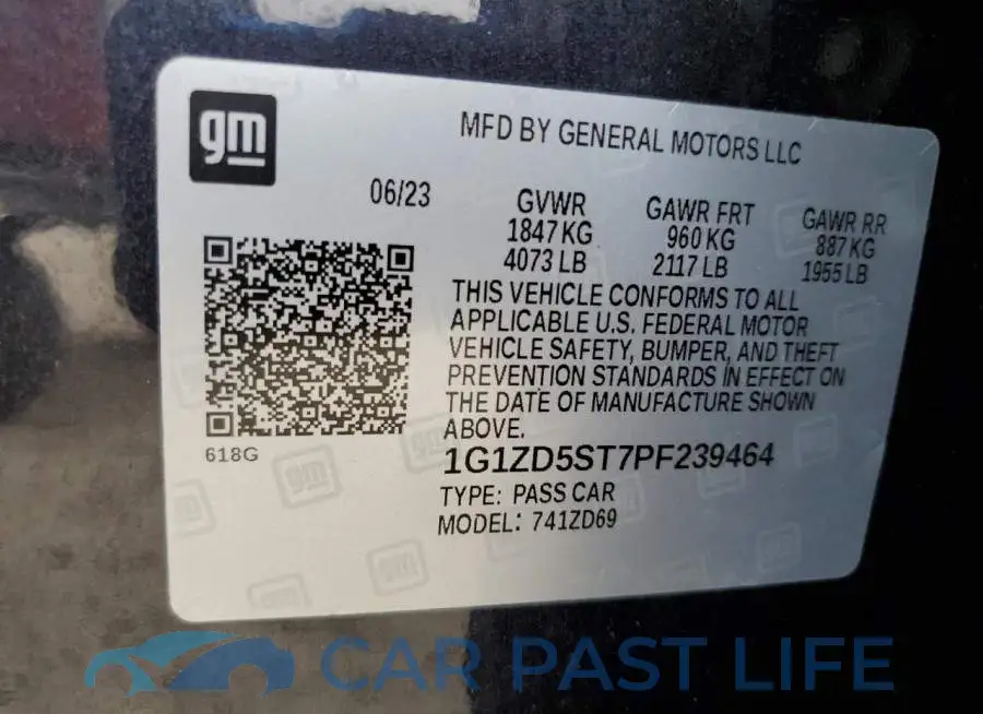 1G1ZD5ST7PF239464# 12