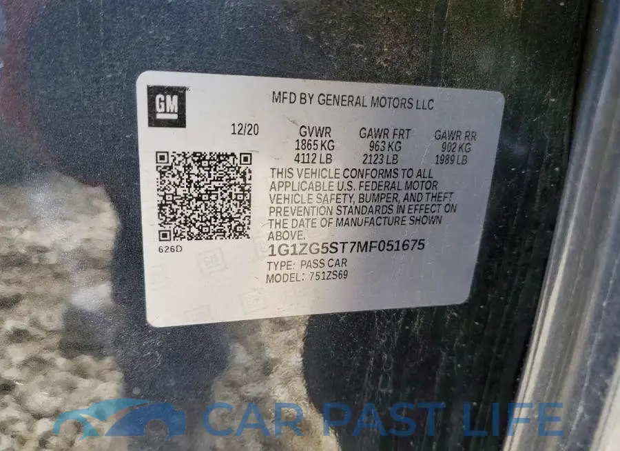 1G1ZG5ST7MF051675# 12