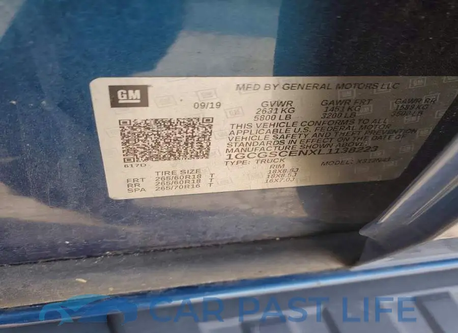 1GCGSCENXL1138223# 12