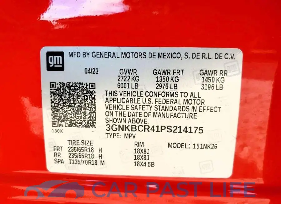3GNKBCR41PS214175# 13