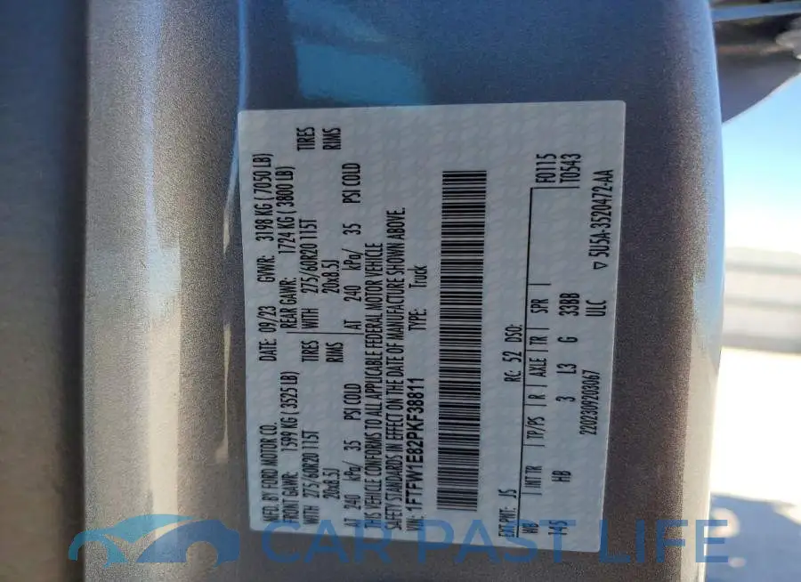 1FTFW1E82PKF38811# 13