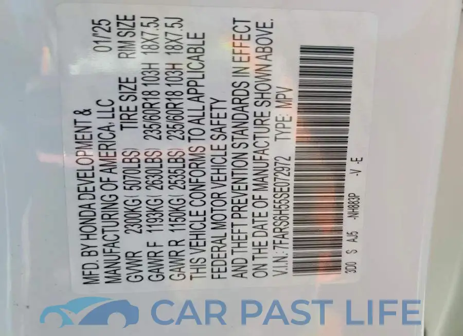 7FARS6H55SE072972# 12