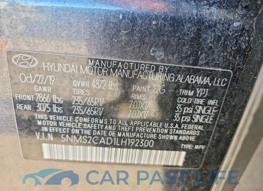 5NMS2CAD1LH192300# 12
