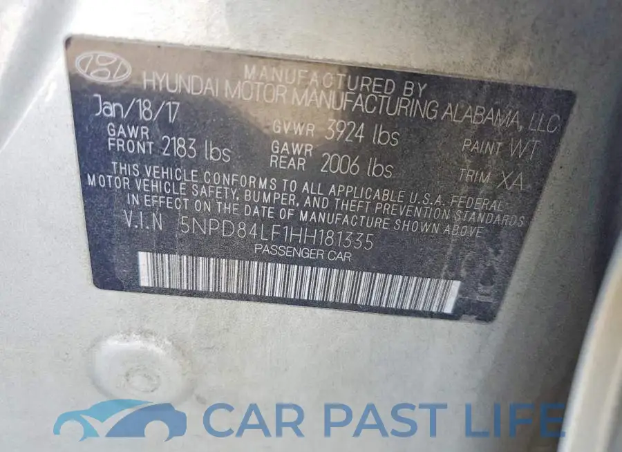 5NPD84LF1HH181335# 12