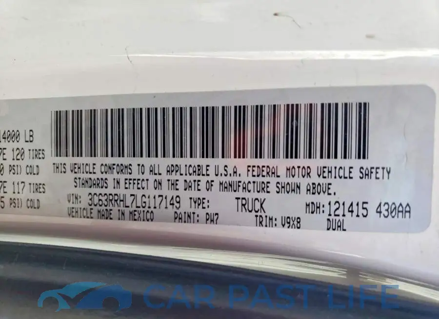 3C63RRHL7LG117149# 12