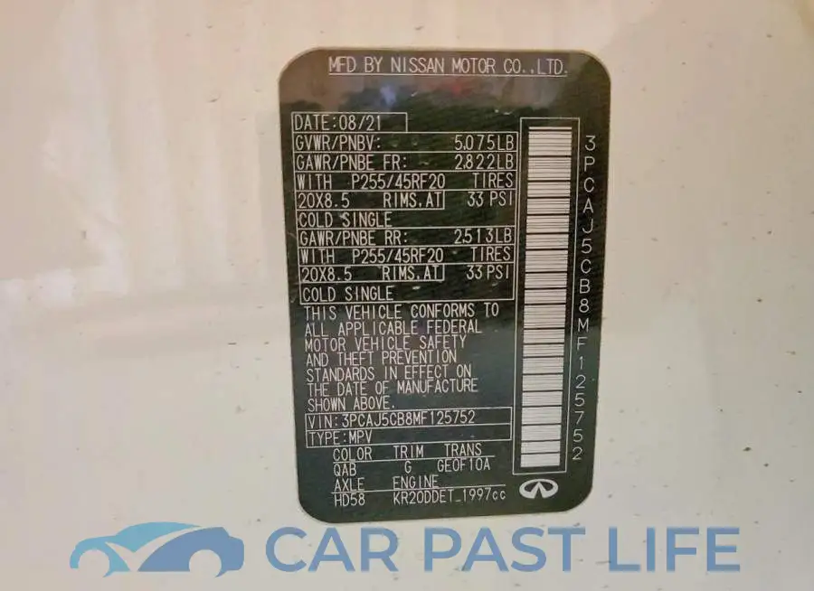 3PCAJ5CB8MF125752# 13