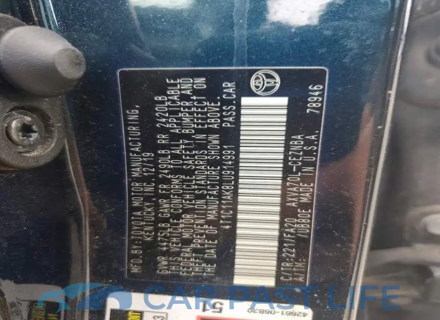 4T1C11AK8LU914991# 12