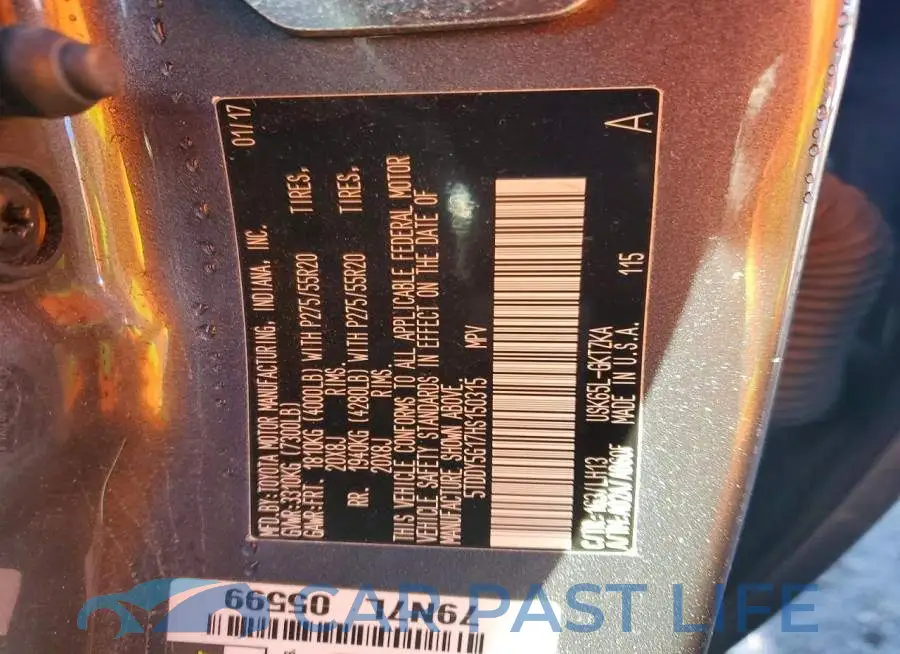 5TDDY5G17HS150315# 12