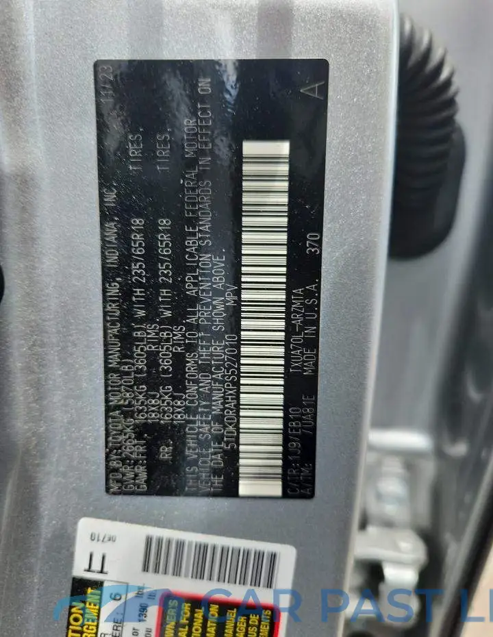 5TDKDRAHXPS527010# 13