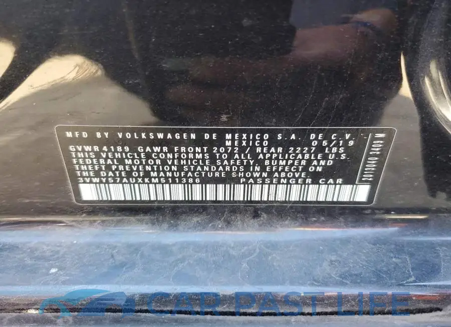 3VWY57AUXKM511386# 13