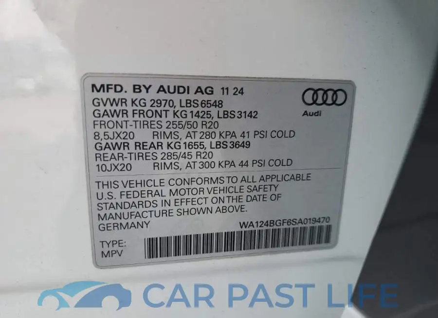 WA124BGF6SA019470# 13