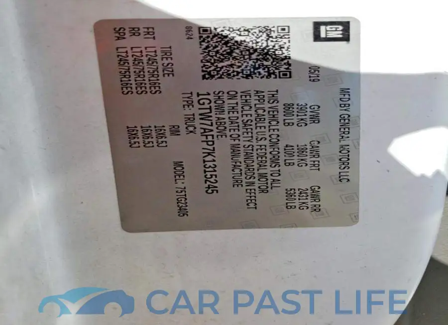 1GTW7AFP7K1315245# 13