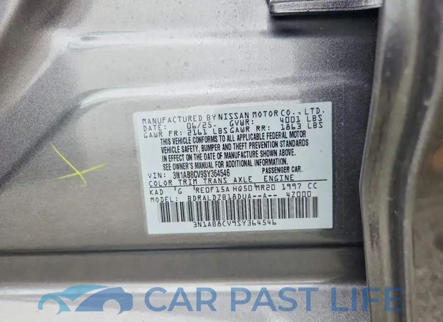 3N1AB8CV9SY364546# 12