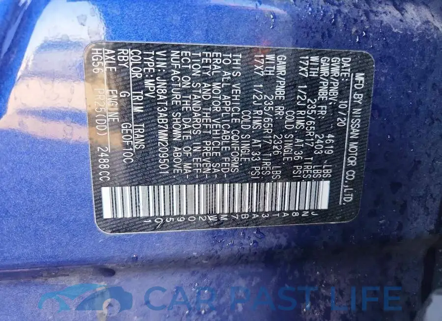 JN8AT3AB7MW209501# 13
