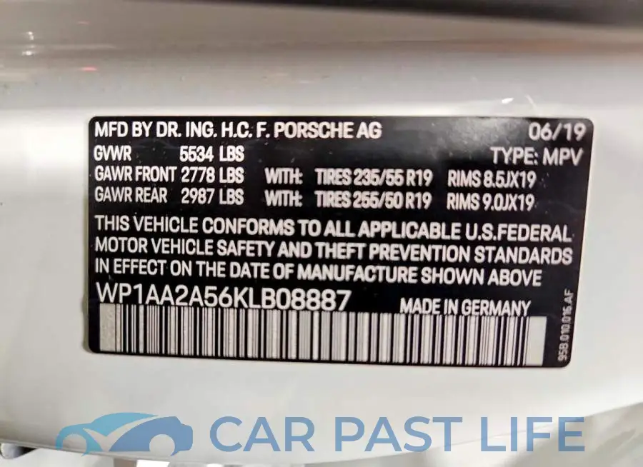 WP1AA2A56KLB08887# 14