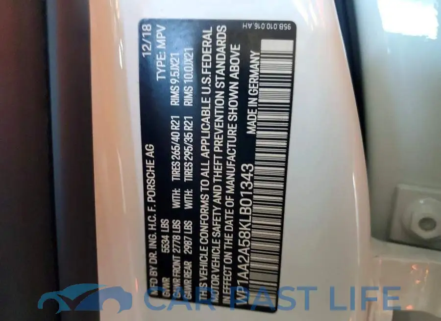 WP1AA2A58KLB01343# 14