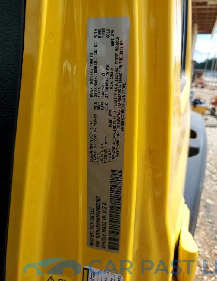 1C4HJXDN6MW655362# 13