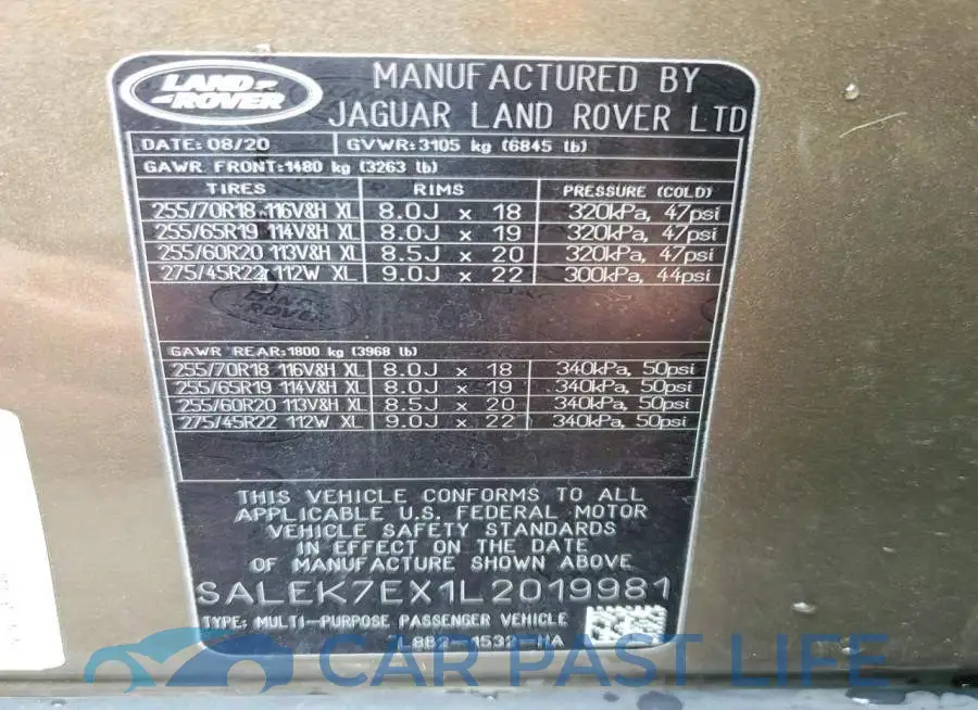 SALEK7EX1L2019981# 12