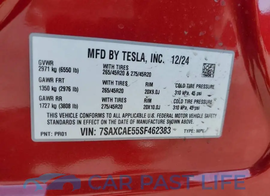 7SAXCAE55SF462383# 13