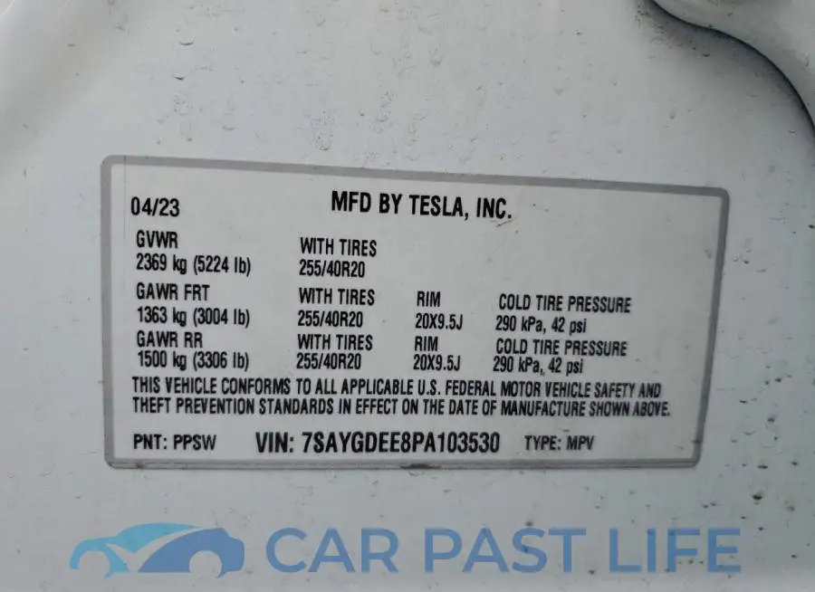 7SAYGDEE8PA103530# 13