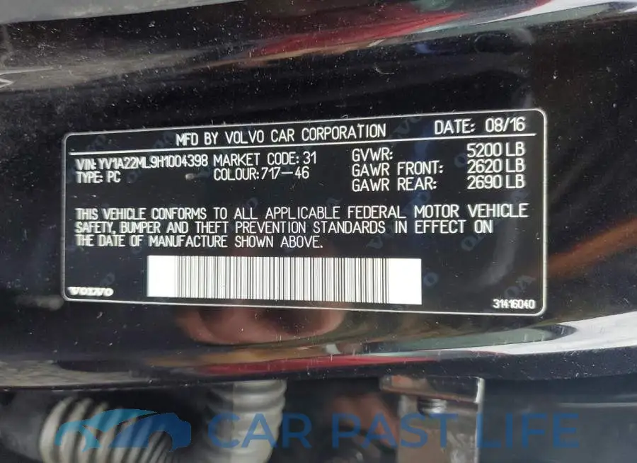 YV1A22ML9H1004398# 12