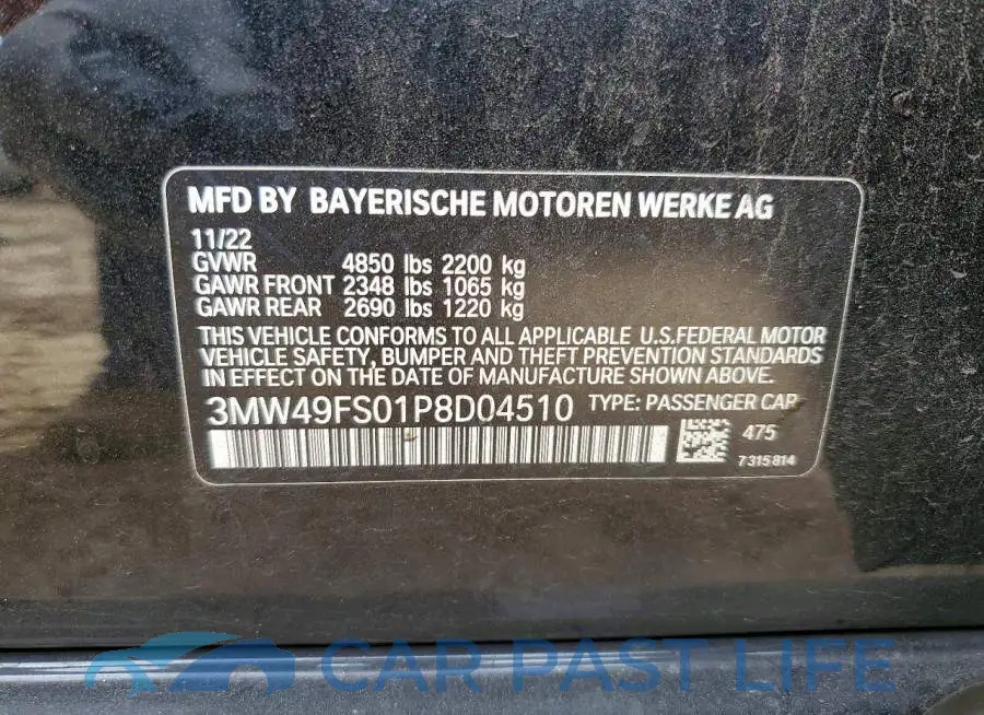 3MW49FS01P8D04510# 12