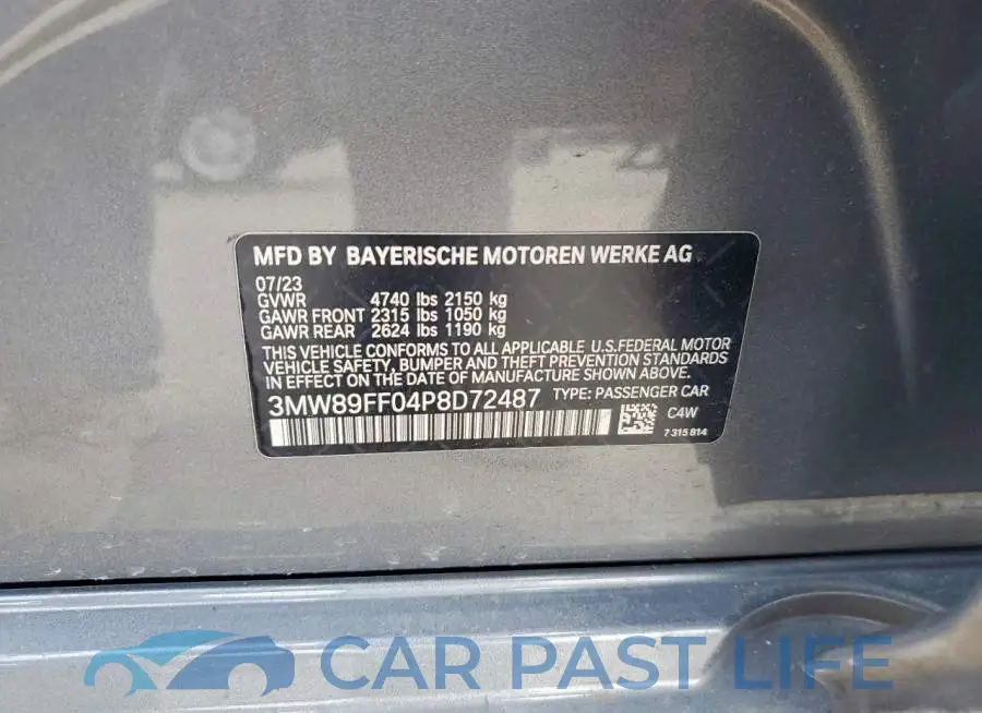 3MW89FF04P8D72487# 12