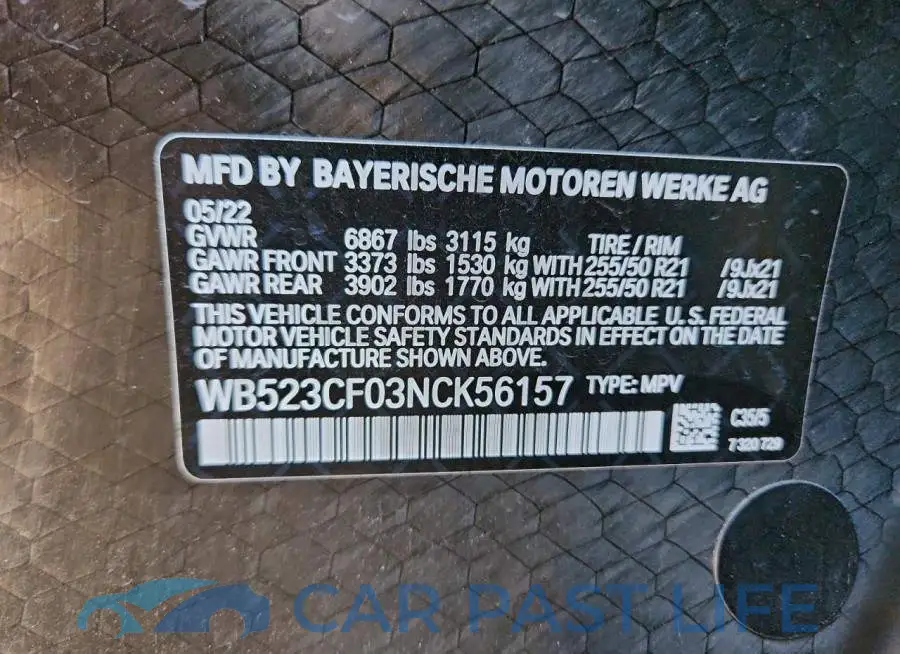 WB523CF03NCK56157# 14