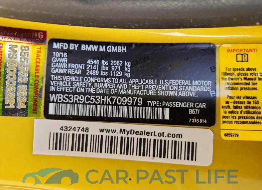 WBS3R9C53HK709979# 13