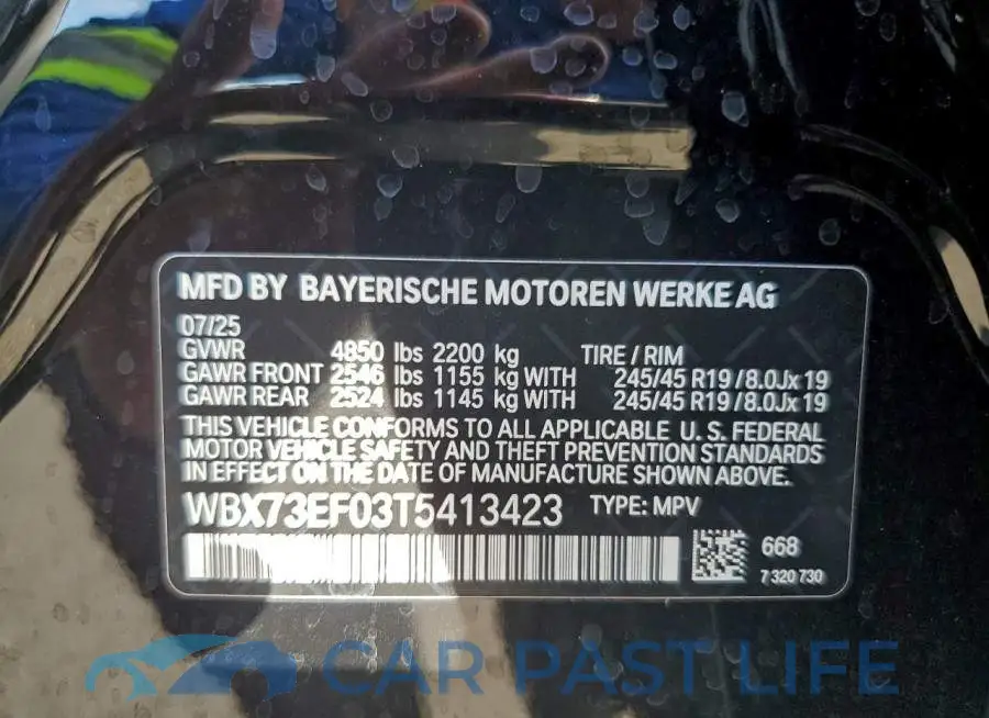 WBX73EF03T5413423# 13