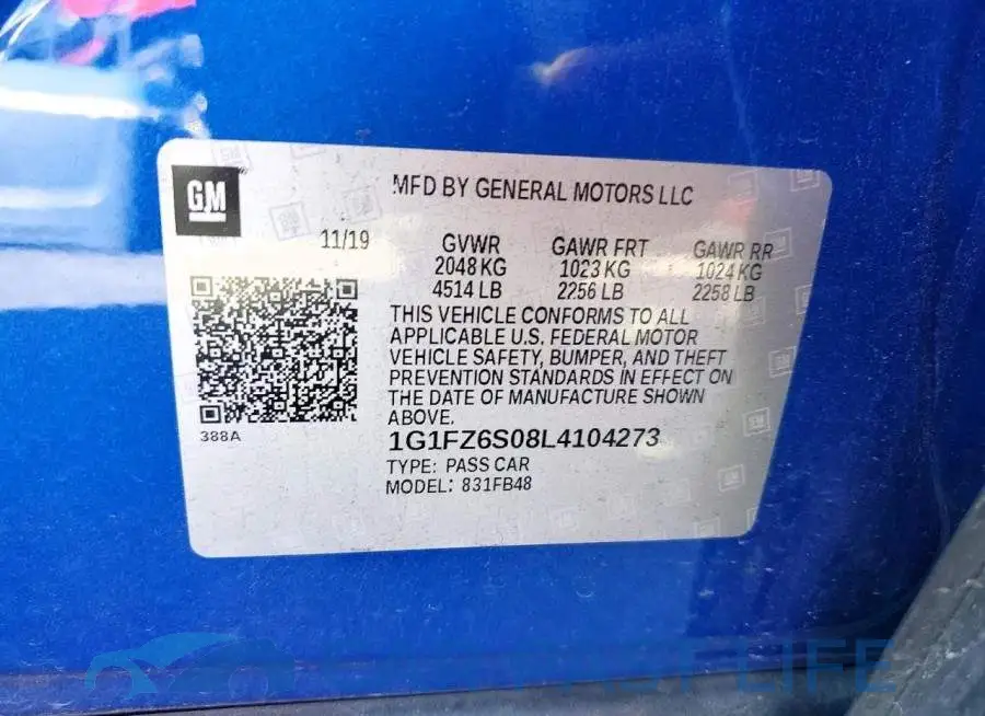 1G1FZ6S08L4104273# 12