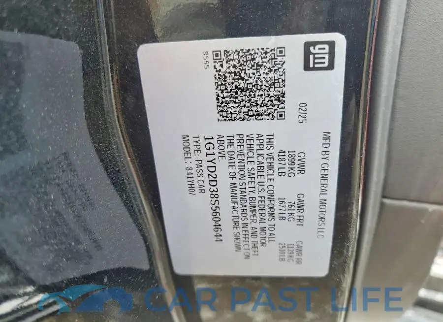 1G1YD2D38S5604644# 13