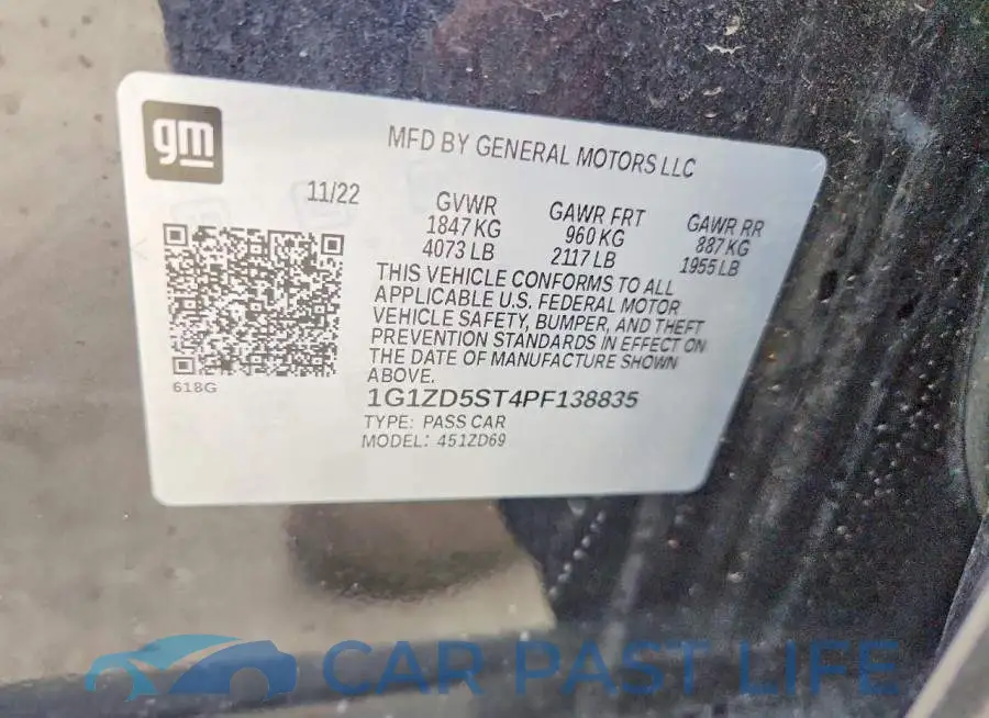 1G1ZD5ST4PF138835# 12