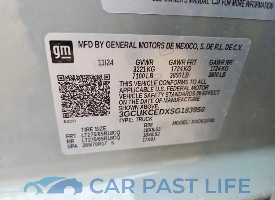 3GCUKCEDXSG183950# 12
